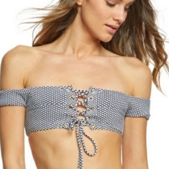 Blue Life Off Shoulder Bikini Top - Picture 2 of 7